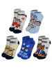 Paw Patrol 5er Pack Paw Patrol Socken Sneaker Kindersocken Söckchen in blau/grau