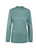 GOLDNER Eleganter Ajourpullover mit Stehbund in graugrün
