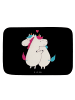 Mr. & Mrs. Panda Bad Fußmatte Einhorn Mitteilung ohne Spruch in Schwarz