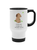 Mr. & Mrs. Panda Isolierbecher Hund Kleeblatt mit Spruch in Weiß