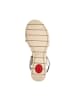 Tamaris Ledersandalen Keilabsatz Comfort Gold