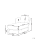 Beliani Chaiselongue ARTHEZE in Weiß/Schwarz - (W) 148 x (H) 70 x (L) 64 cm