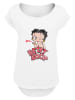 F4NT4STIC Long Cut T-Shirt Betty Boop Faded Graphic in weiß