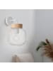 Brilliant Wandlampe, 26,5 cm, 1x E27, Metall/Holz, weiß/braun
