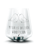 Mr. & Mrs. Panda Kerzenhalter Turteltauben Liebe mit Spruch in Transparent