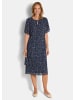 GOLDNER Sommerkleid mit Tupfen-Muster in marine / gemustert