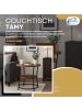 Coemo Couchtisch Tamy 2 Ebenen - Holz mit Metallrahmen in Braun