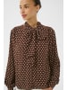 PART TWO Langarm-Bluse YaninaPW Lockere Passform in Downtown Brown Dot Print