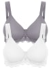 SUSA 2er Pack Schalen BH Latina in frosty lavender weiss