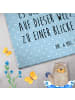 Mr. & Mrs. Panda Gästehandtuch Pinguin mit Kind mit Spruch in Blau Pastell