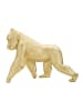 Mauro Ferretti Gorilla-Statue aus goldenem Kunstharz, 29,7 x 11,5 x 21,8 cm
