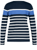 Gerry Weber Pullover Langarm Rundhals in Navy/Offwhite Striped