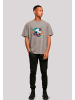 F4NT4STIC Oversize T-Shirt Bunte Fußball Grafik in Asphalt