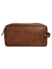 SPIKES & SPARROW Kulturtasche TOILETRY BAG echt Leder in cognac