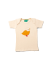 Little Green Radicals Applique Organic Short Sleeve T Shirt in Cream