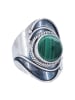 mantraroma 925er Silber - Ringe mit Malachit