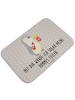 Mr. & Mrs. Panda Duschvorleger Pinguin Pommes mit Spruch in Grau Pastell
