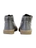 Divine Factory Sneaker Montante aus Leder Alénoa Grau
