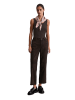 Marc O'Polo Lederhose regular cropped in dark coffee