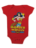 WONDER WOMAN Kinder Kurzarmbody in Rot