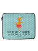 Mr. & Mrs. Panda Laptoptasche Fuchs Ballerina mit Spruch in Türkis Pastell