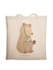 Mr. & Mrs. Panda Shopping Tasche Bär Arzt ohne Spruch in Creme