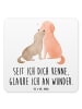 Mr. & Mrs. Panda Gläseruntersetzer Hunde Liebe mit Spruch in Weiß