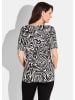 GOLDNER Kurzgröße:  Shirt in schwarz / cremeweiß / gemustert