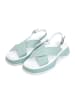 CESARE GASPARI Plateausandalen aus Leder in Green