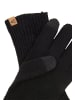 Camel Active Kaschmirhandschuhe mit Rippenstruktur in Schwarz