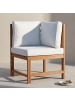 home24 home24 Diningeckelement - Akazie massiv / Polyester - Beige / Braun - 58 x 86 x 66 cm in Beige / Braun