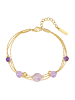Eastside NY Armband aus Edelstahl mit Amethyst in gelbgold
