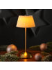 MARELIDA LED Tischlampe mit Schirm aufladbar dimmbar 3 Lichtfarben H: 30,5cm creme