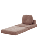 Beliani Schlafsofa OLDEN in Braun - (W) 81 x (H) 54 x (L) 91 cm