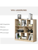 HOMCOM Bücherregal-97,5L x 30B x 100Hcm-Eiche