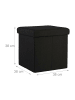 relaxdays Faltbarer Sitzhocker in Schwarz - 38 cm