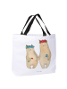 Mr. & Mrs. Panda Stofftasche Bären mit Blumenkranz ohne Spruch in Weiß