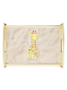 Mr. & Mrs. Panda Tablett Giraffe Blumenkranz ohne Spruch in Sandig