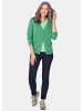 GOLDNER Kurzgröße:  Uni Merino-Cardigan Langarm in grün