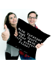 Mr. & Mrs. Panda Zierkissen Mein Verstand sagt Sport.... mit Spruch in Schwarz