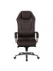 KADIMA DESIGN Bürostuhl MONTEREY Echt-Leder Schreibtischstuhl 120KG in Braun