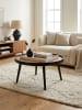 KADIMA DESIGN Couchtisch Rund 76x76x40 cm Braun Sofatisch Modern, Runder