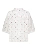 Sublevel Design Muster Hemd Bluse mit 3/4 Arm in Weiß-3