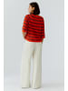 Oui Leinen Pullover in red rose