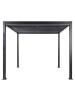 Beliani Garten-Pergola FORNOLI in Schwarz - (W) 296 x (H) 225 x (L) 296 cm