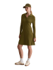 Marc O'Polo DENIM Polo-Strickkleid A-Shape in Dark Green Melange