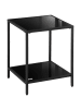 HOMCOM Beistelltisch in Schwarz 40L x 40B x 50H cm