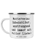 Mr. & Mrs. Panda Emaille Tasse Spruch Mutter Liebe mit Spruch in Weiß