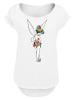 F4NT4STIC Long Cut T-Shirt Disney Peter Pan Flower Power in weiß