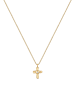 Elli Halskette 925 Sterling Silber Herz, Kreuz in Gold